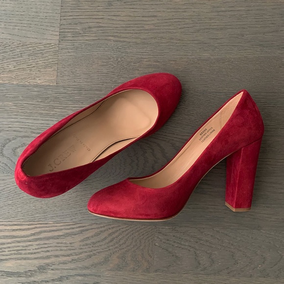 J.Crew | "Etta" Red Block Heel Pumps - Picture 5 of 8